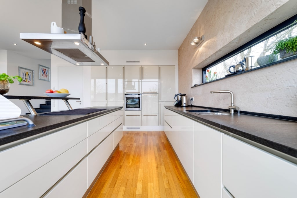 Die Küche eines Einfamilienhauses in Mertesdorf.