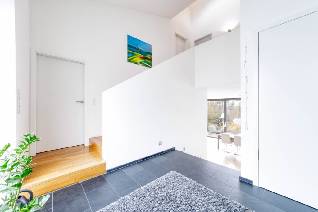 Das Treppenhaus eines Einfamilienhauses in Mertesdorf.